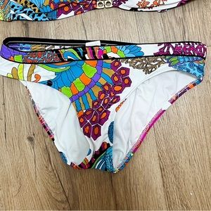 Trina Turk Bikini Bottom Sz. 8 Casa Blanca Print Floral Sea Life